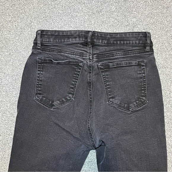 Loft The Curvy Skinny Jeans Womens Size 27/4 Black Denim Mid Rise Ankle - Picture 8 of 9